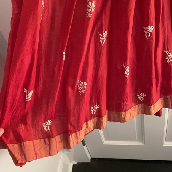 Vintage Red Embroidered Dress - Picture 4 of 6